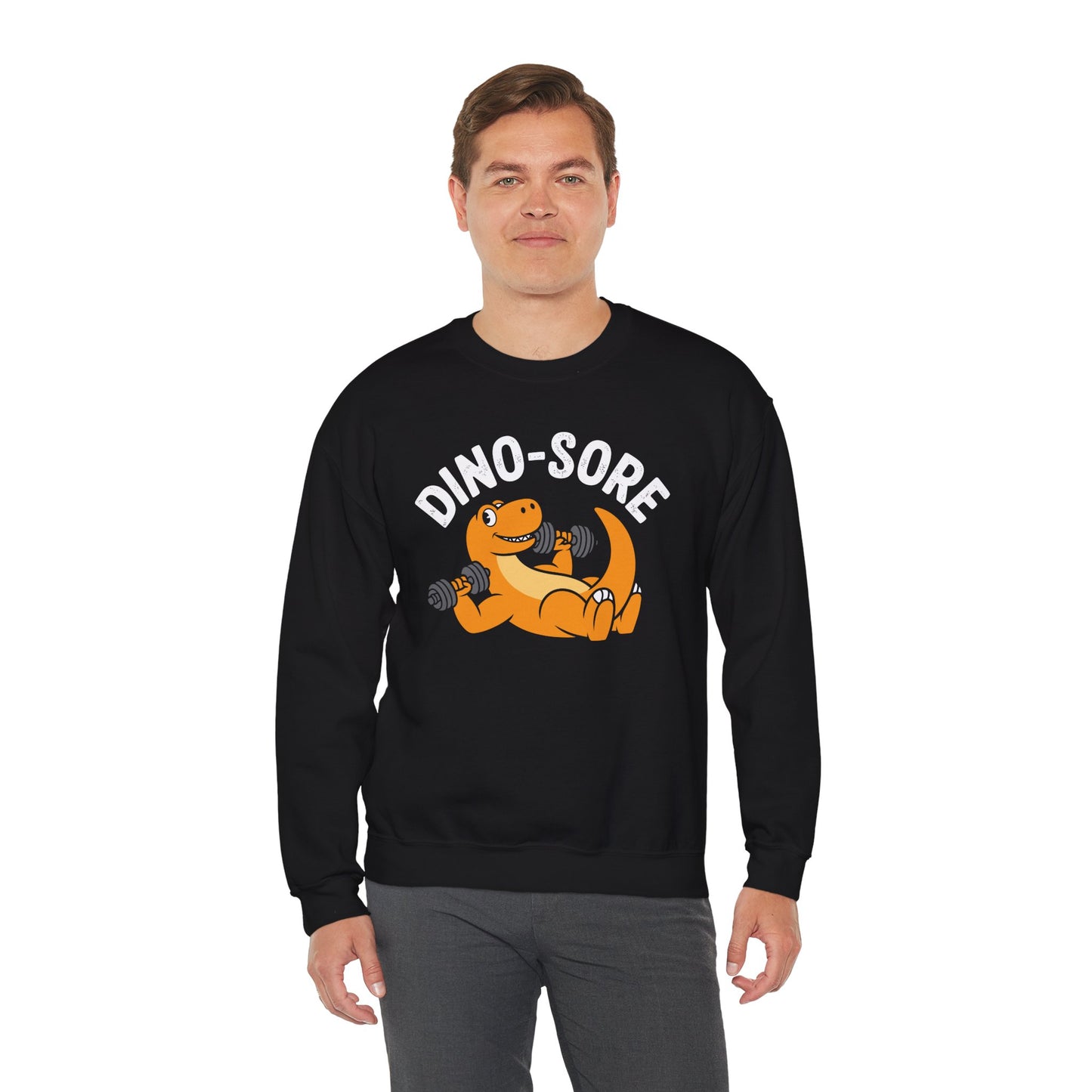 Gym Workout Dino Sore Exercise Fitness Boys Women Men Sweatshirt
