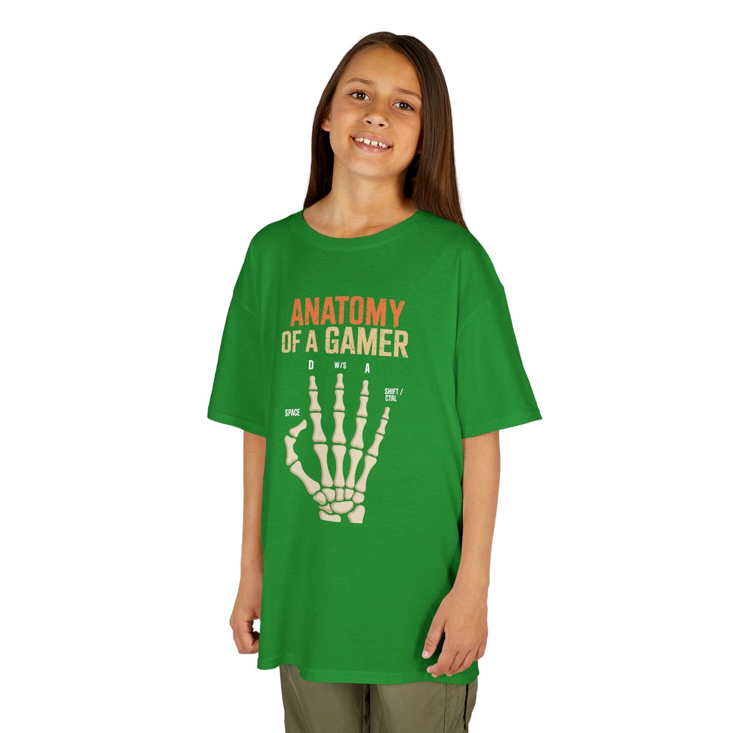 Funny Anatomy Of A Gamer Skeleton Hand Boys Kids Teens T-Shirt