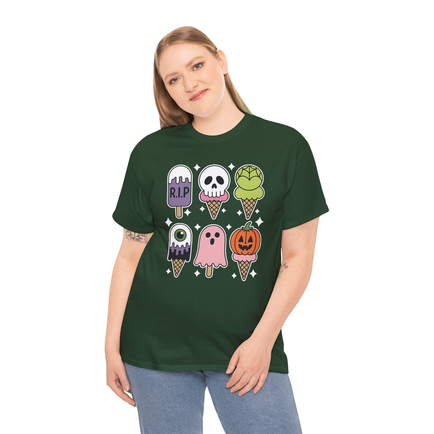 Horror Movie Summer Popsicle Halloween Ice Cream Summer-ween T-Shirt for Men Women
