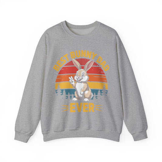 Best Bunny Dad Ever Funny Rabbit Lover Dad Gift Sweatshirt for Pet Owners