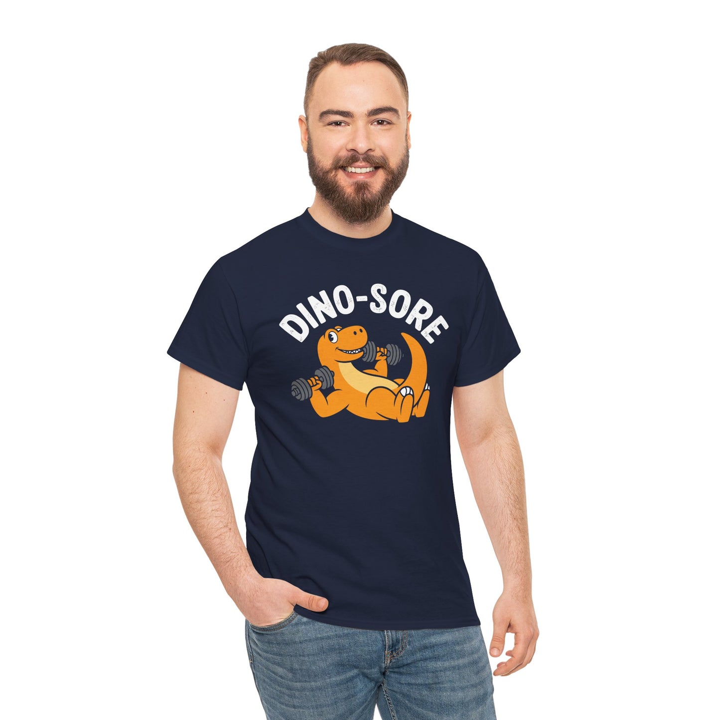 Gym Workout Dino Sore Exercise Fitness Boys Women Men T-Shirt
