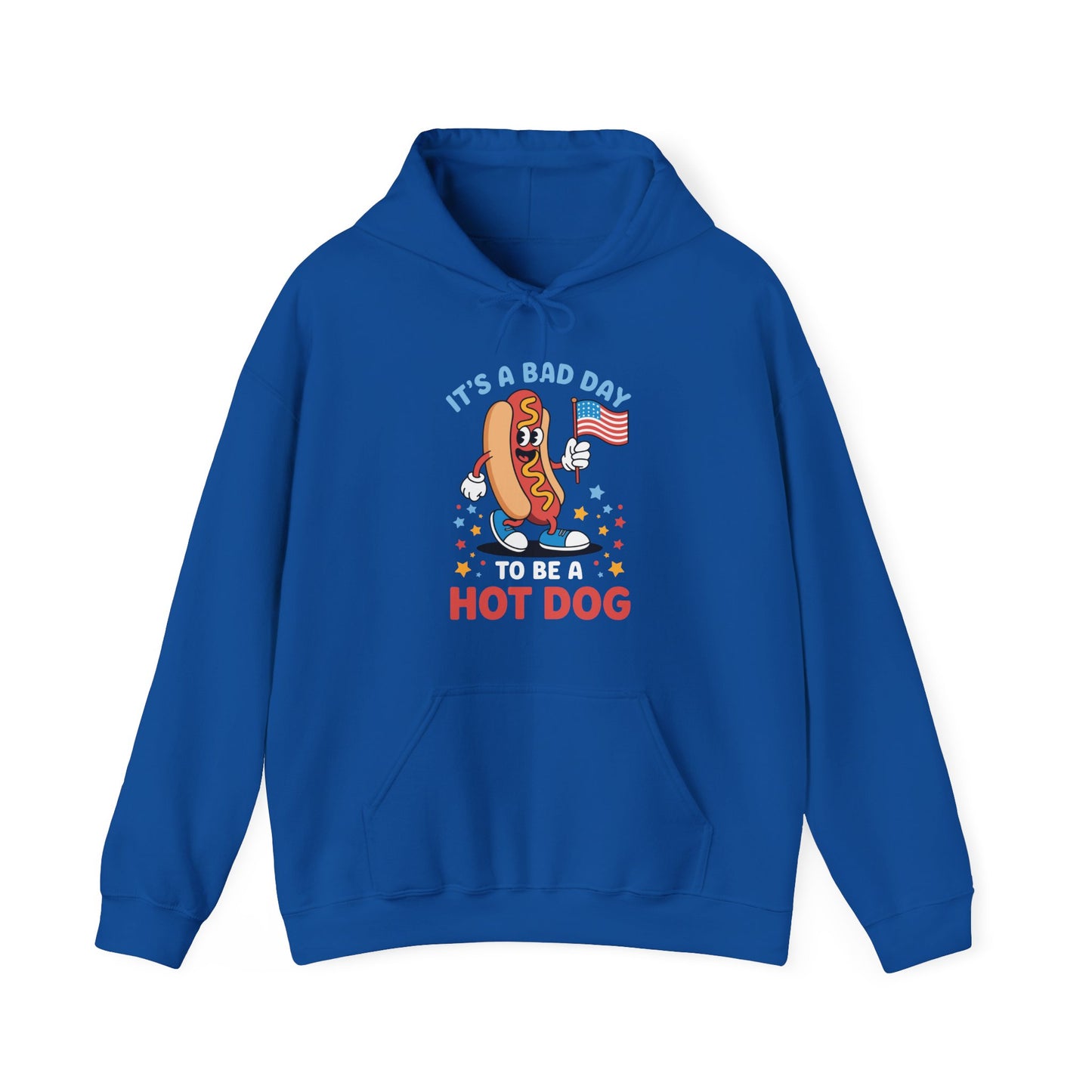 Its A Bad Day To Be A Hot Dog Funny meme HotDog usa flag Men Women Hoodie
