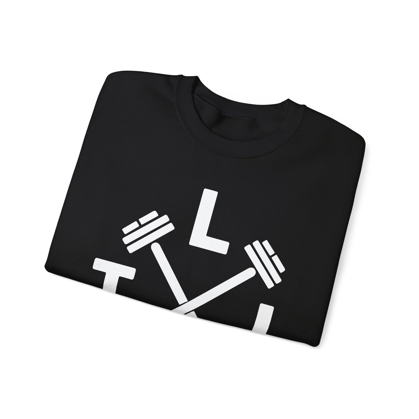 LIFT Weightlifting Fitness Barbells Crossed Circle Sweatshirt