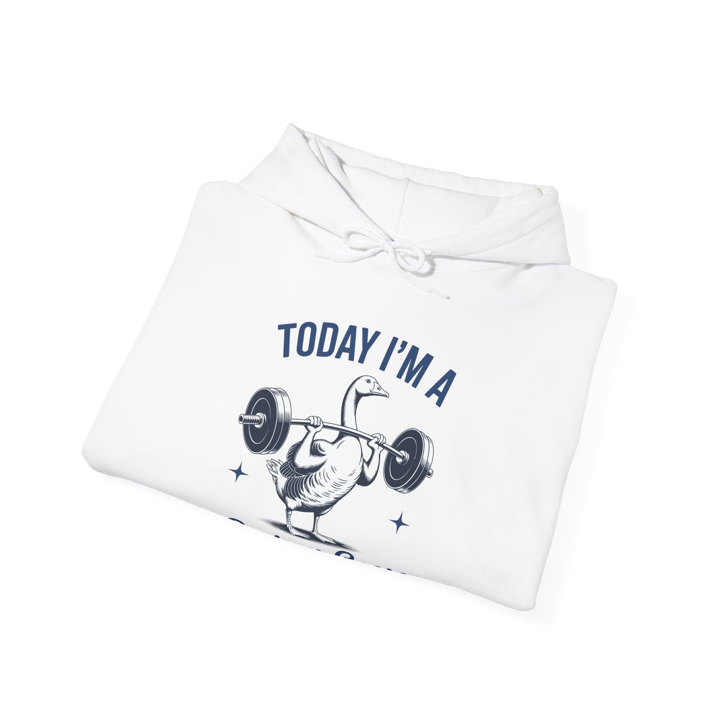 Funny Today I'm A Serious Goose Lifting Weights Gym Fitness Hoodie