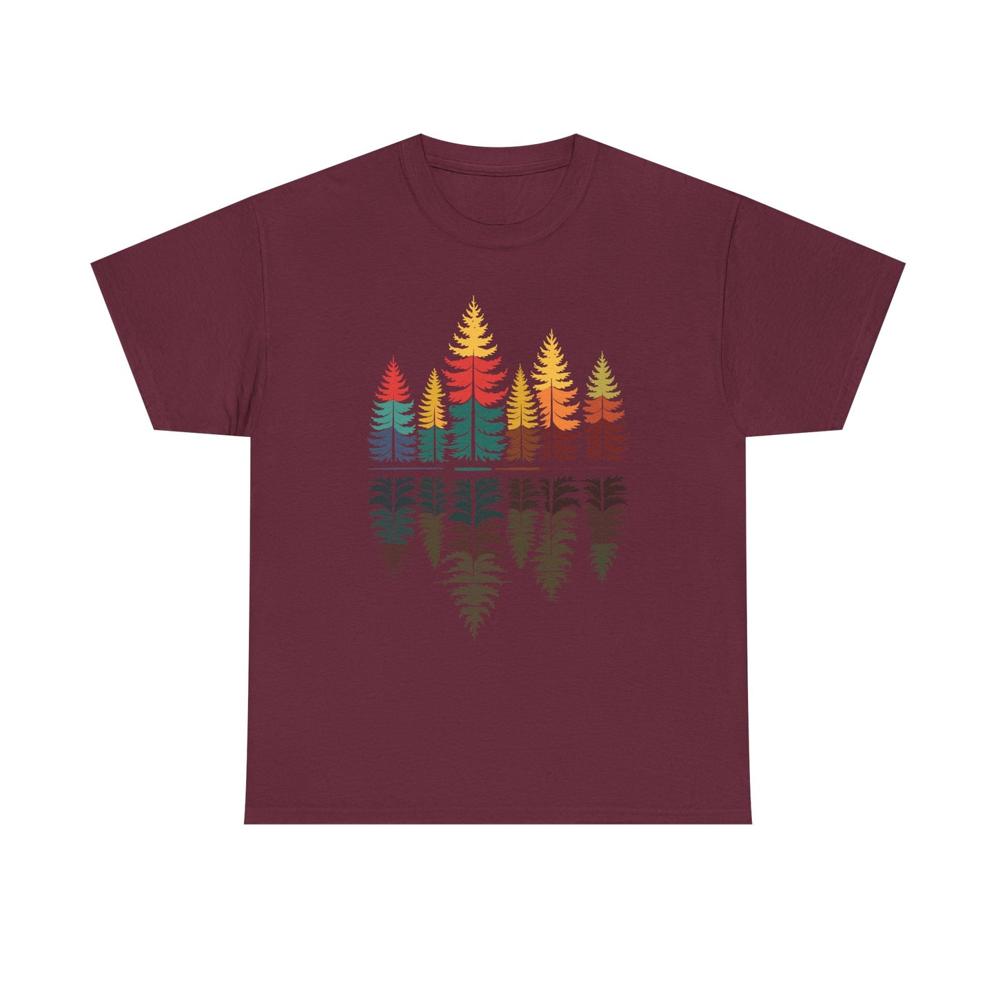 Nature Reflection Forest Trees Outdoor Wildlife T-Shirt