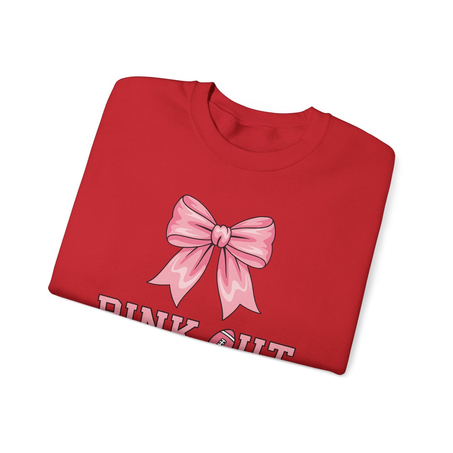 Pink Out Football Bow Preppy Breast Cancer Awareness Women Sweatshirt