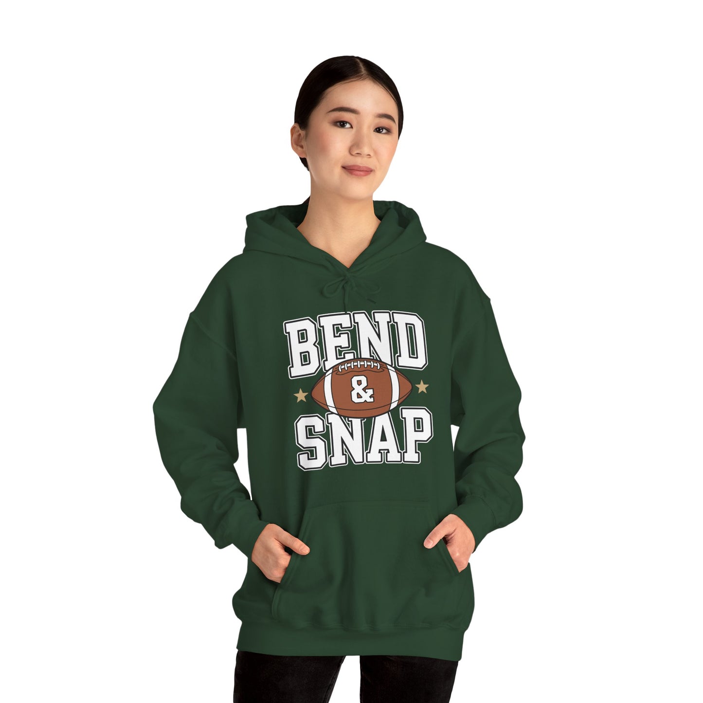 Funny Game Day Touchdown Season Cute Bend and Snap Football Hoodie