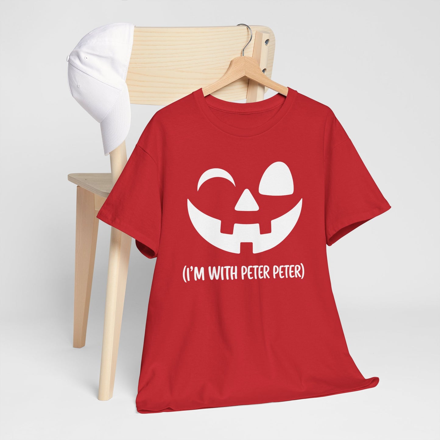 Im With Peter Couple Halloween Adult Eater Pumpkin T-Shirt