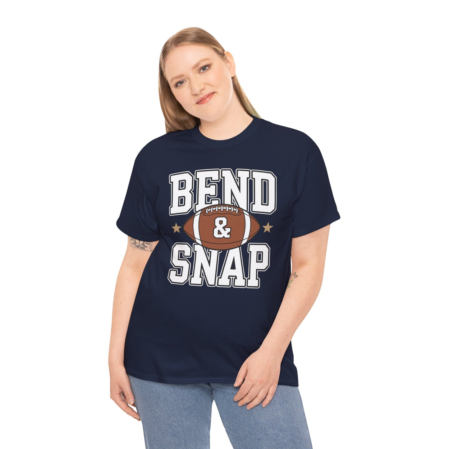 Funny Game Day Touchdown Season Cute Bend and Snap Football T-Shirt