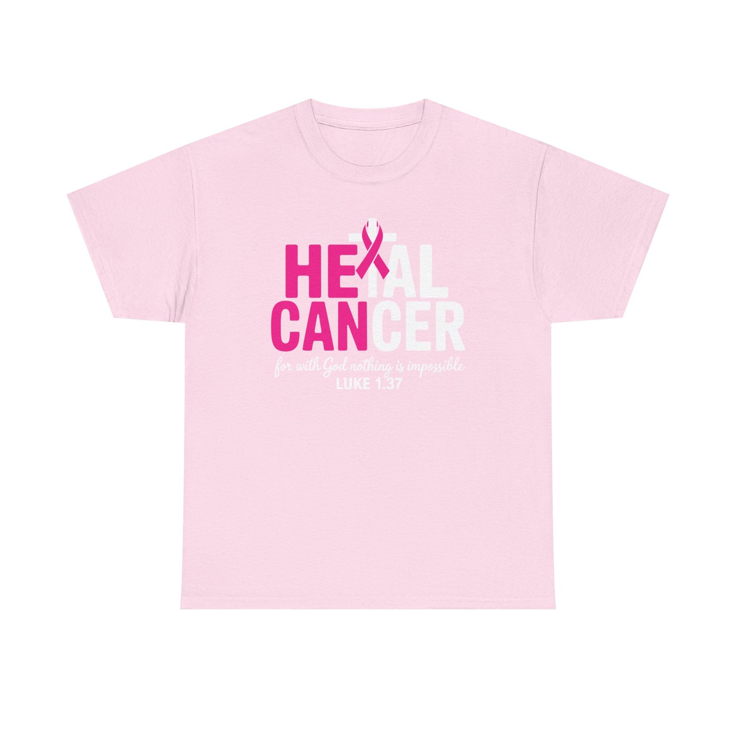 Heal Cancer Believe God Christian Breast Cancer Awareness T-Shirt
