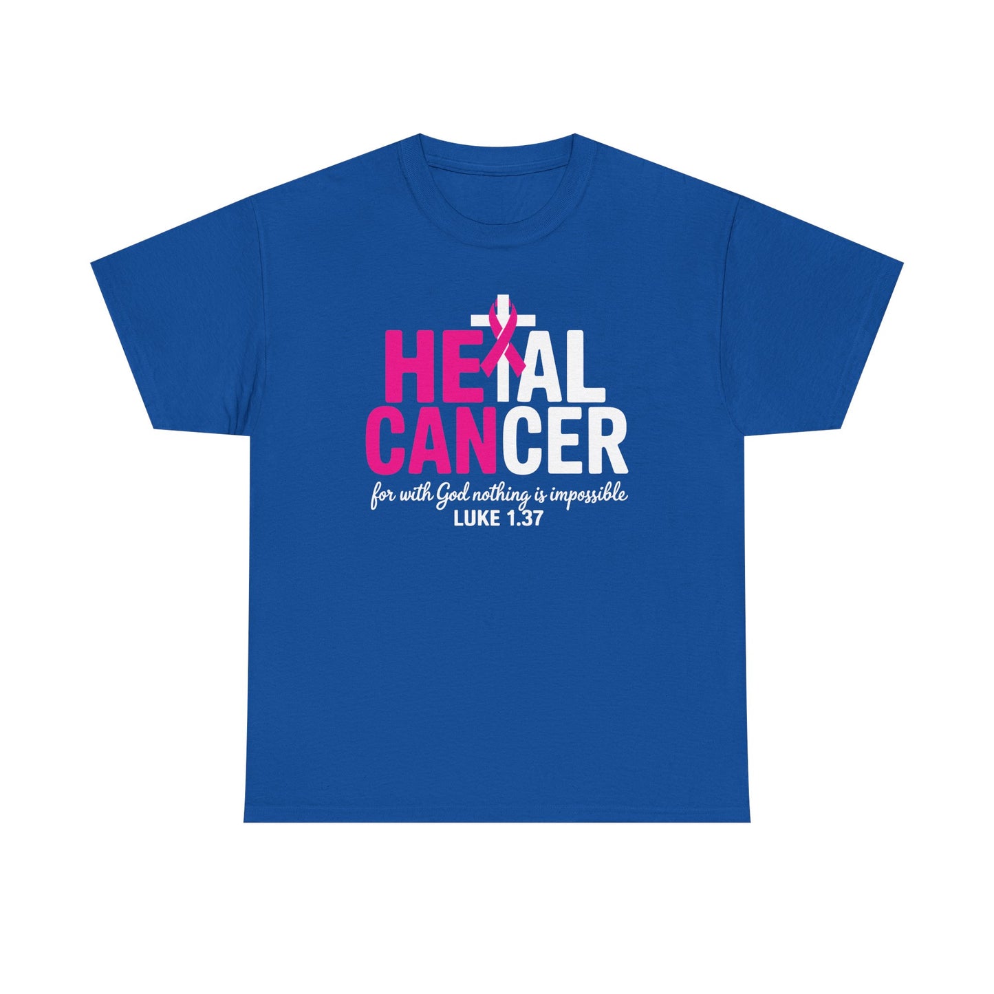 Heal Cancer Believe God Christian Breast Cancer Awareness T-Shirt