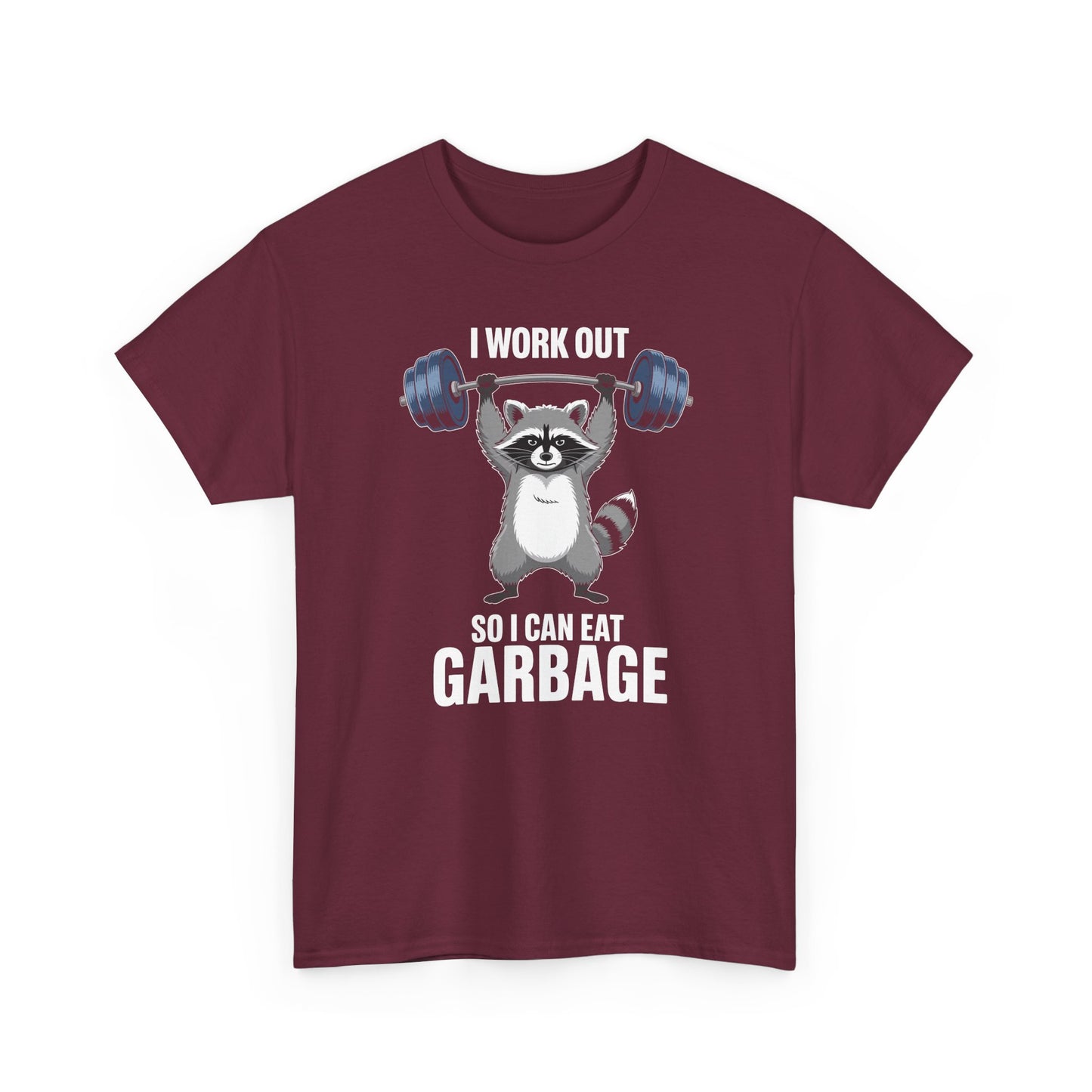 Raccoon Deadlift Bodybuilding Animal Funny Gym Fitness T-Shirt