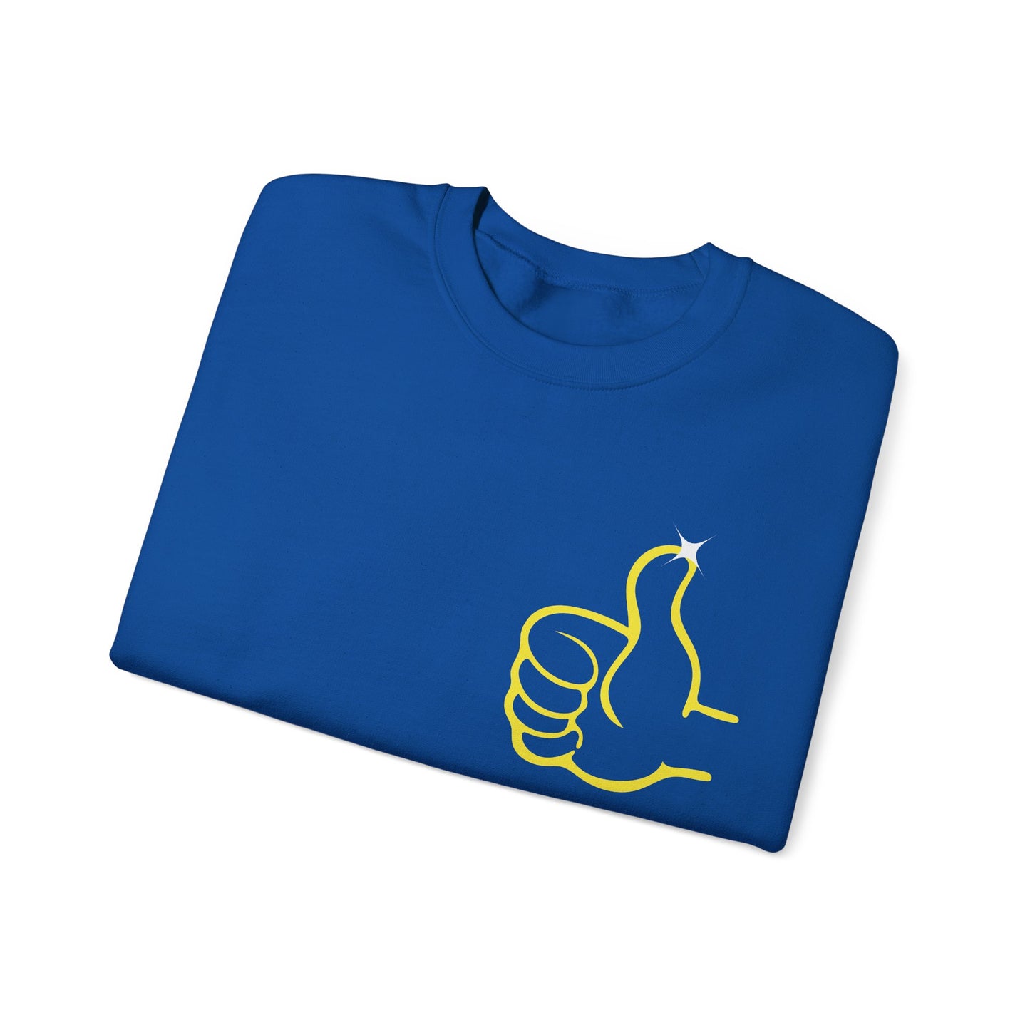Funny Thumbs Up Emoji Graphic Positive Vibes Sweatshirt