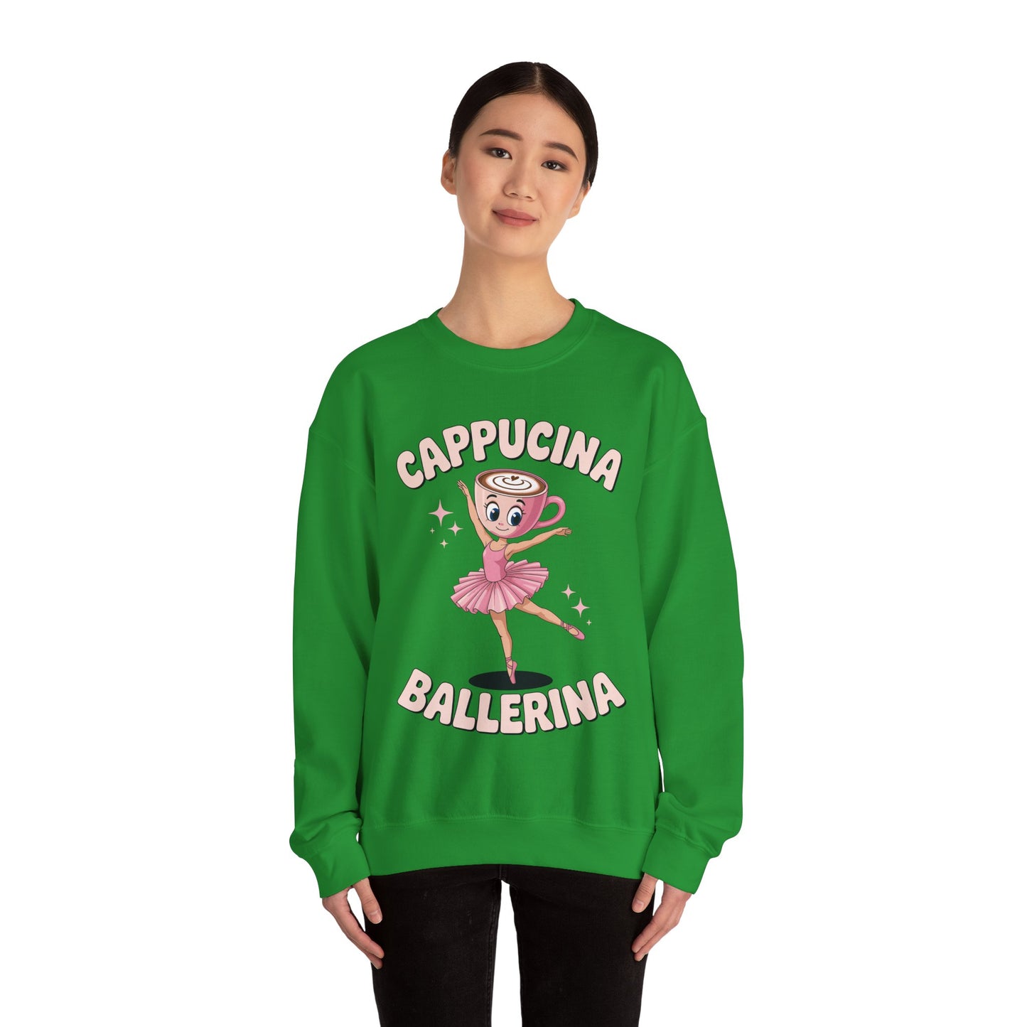 Funny Ballerina Cappuccina Coffee Dance Lovers Italian Meme Sweatshirt