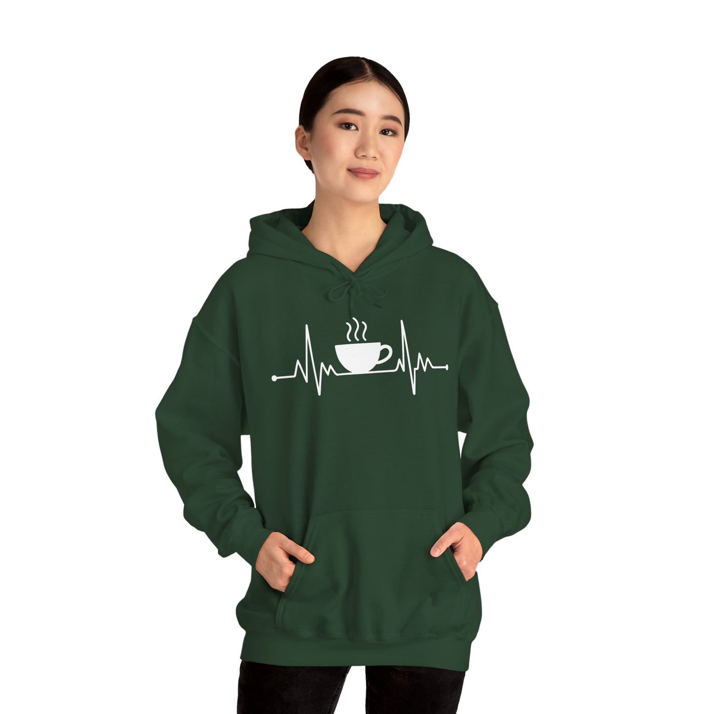 Coffee Heartbeat Drinking Coffee Hoodie