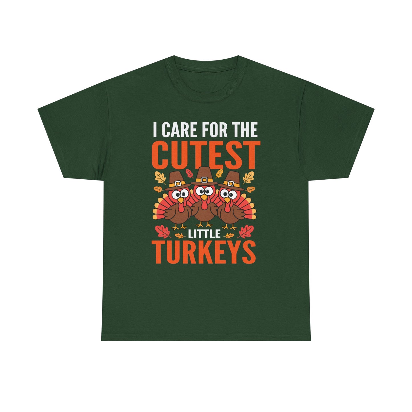 Care For Little Turkeys Nurse Fall Thanksgiving Scrub Top T-Shirt