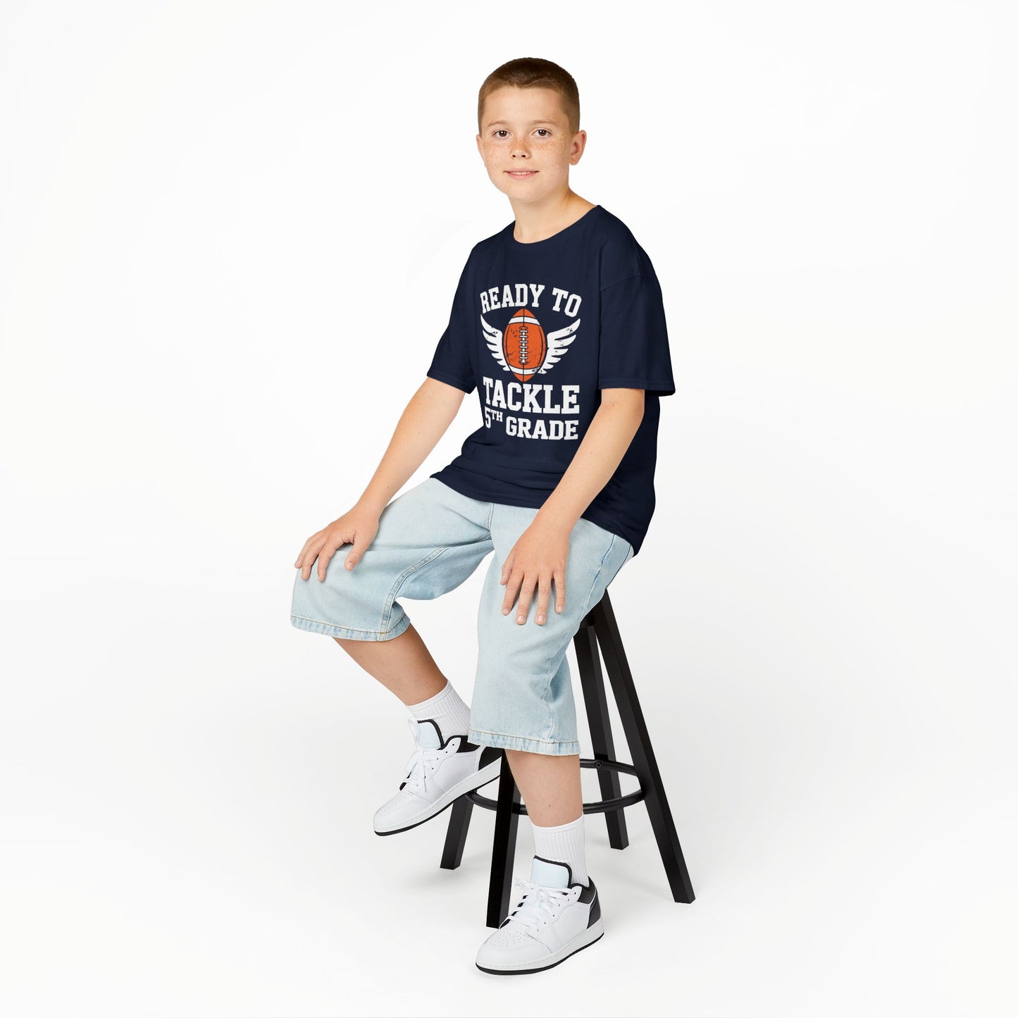 Ready To Tackle 5th Grade Football First Day Sport Kids T-Shirt