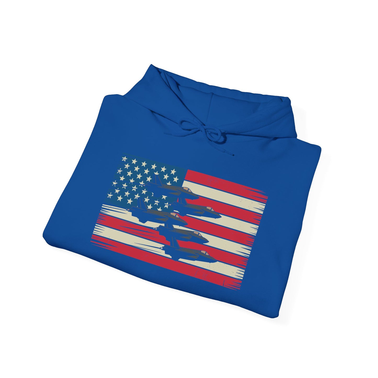 Vintage American Flag USA Fighter Jets 4th of July Patriotic Hoodie