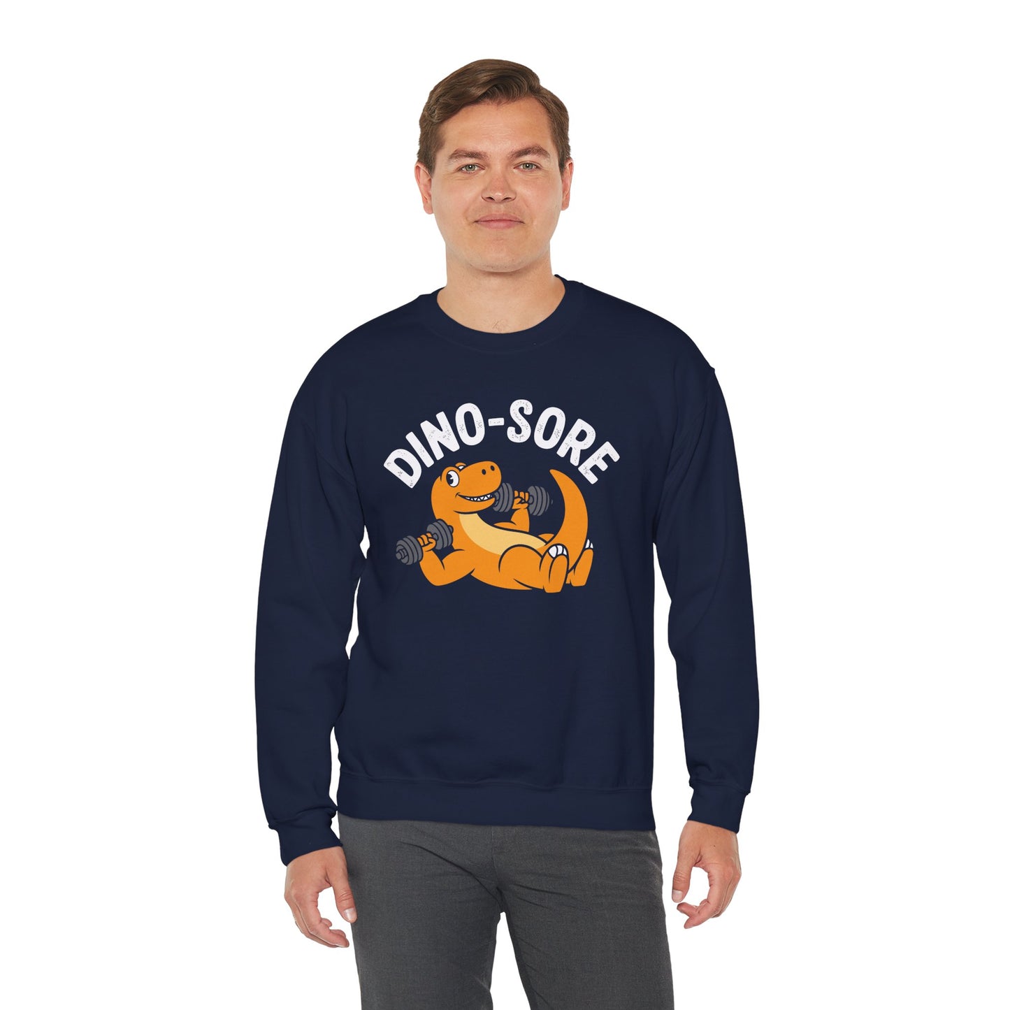 Gym Workout Dino Sore Exercise Fitness Boys Women Men Sweatshirt