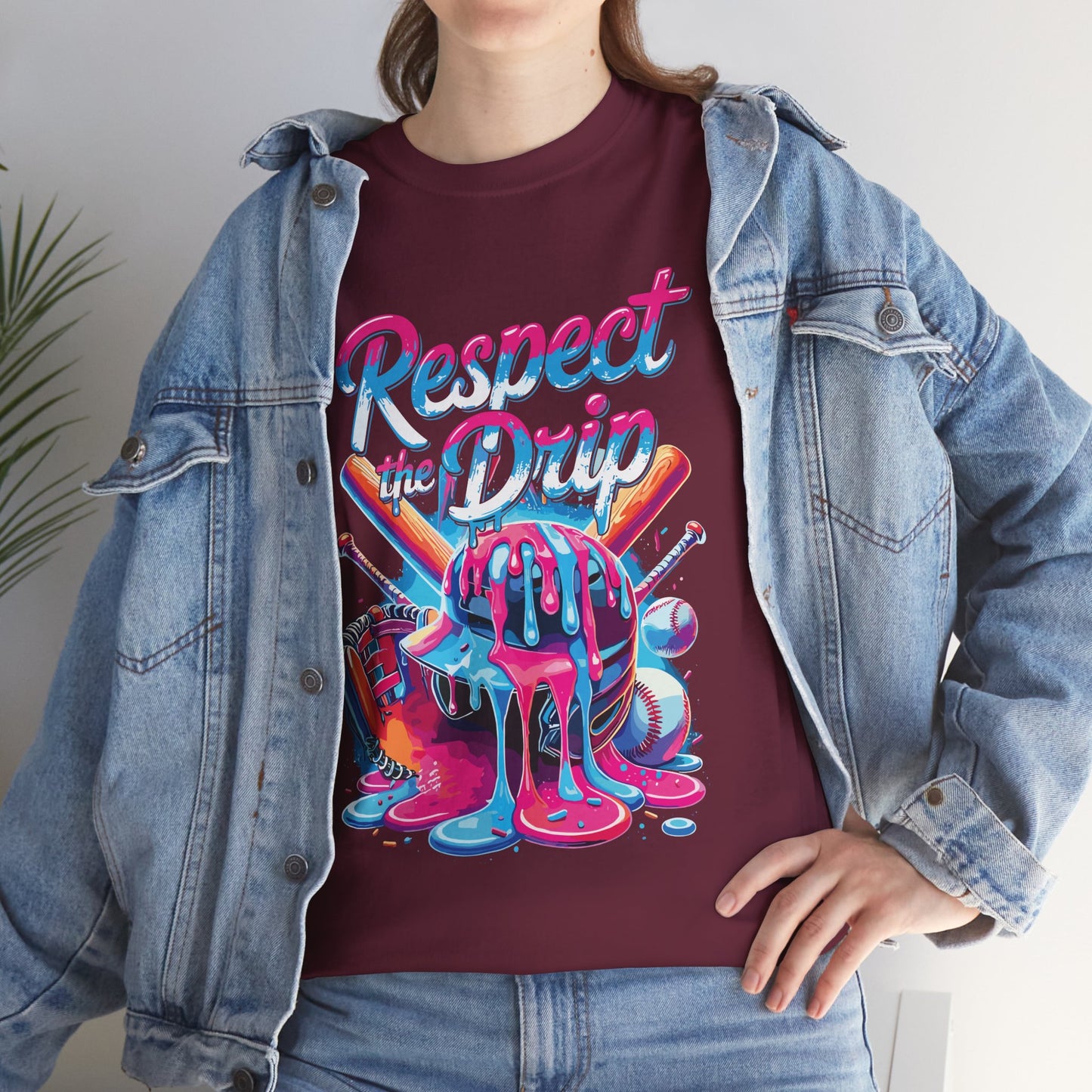 Baseball Drip For Boys Ice Cream Respect The Drip Baseball T-Shirt