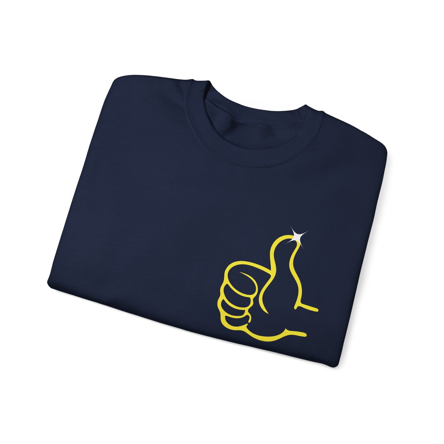 Funny Thumbs Up Emoji Graphic Positive Vibes Sweatshirt