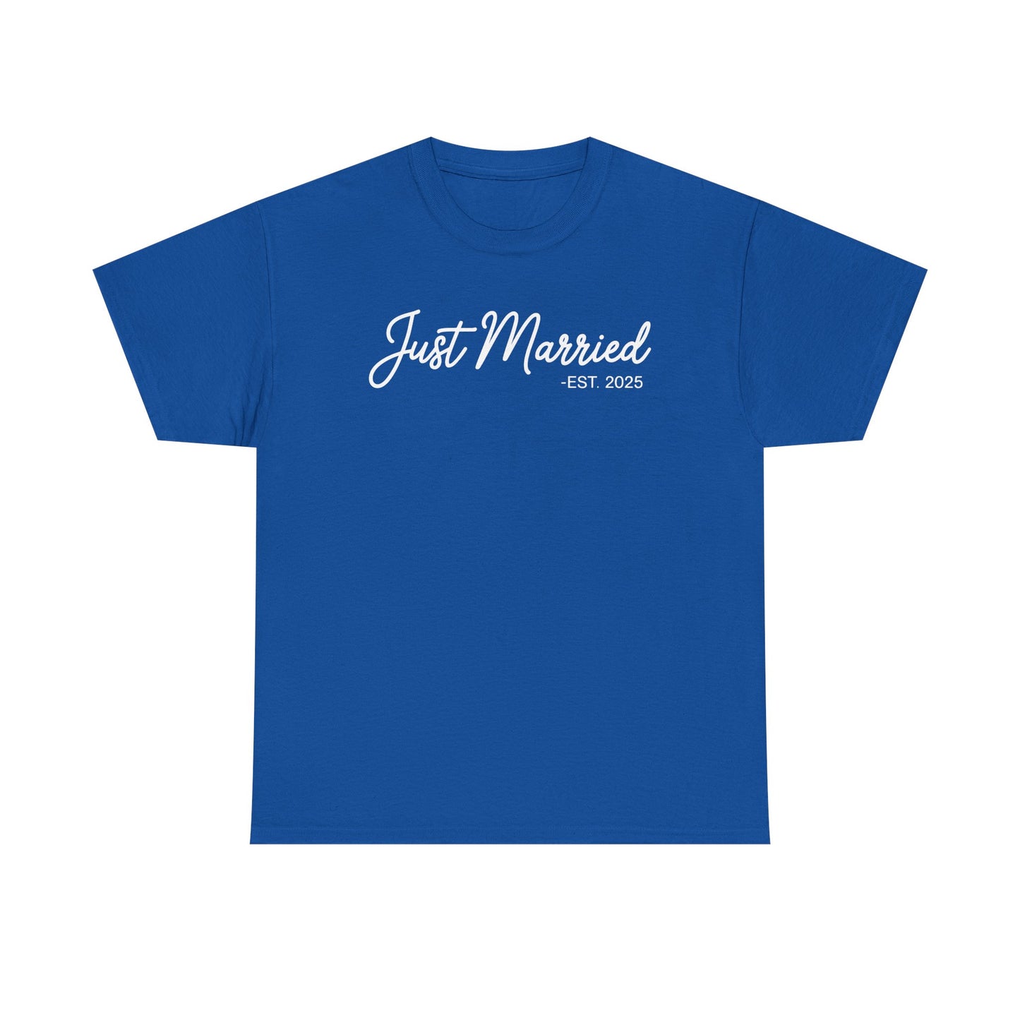 Just Married 2025 Honeymoon Wedding Couples Fiancee T-Shirt