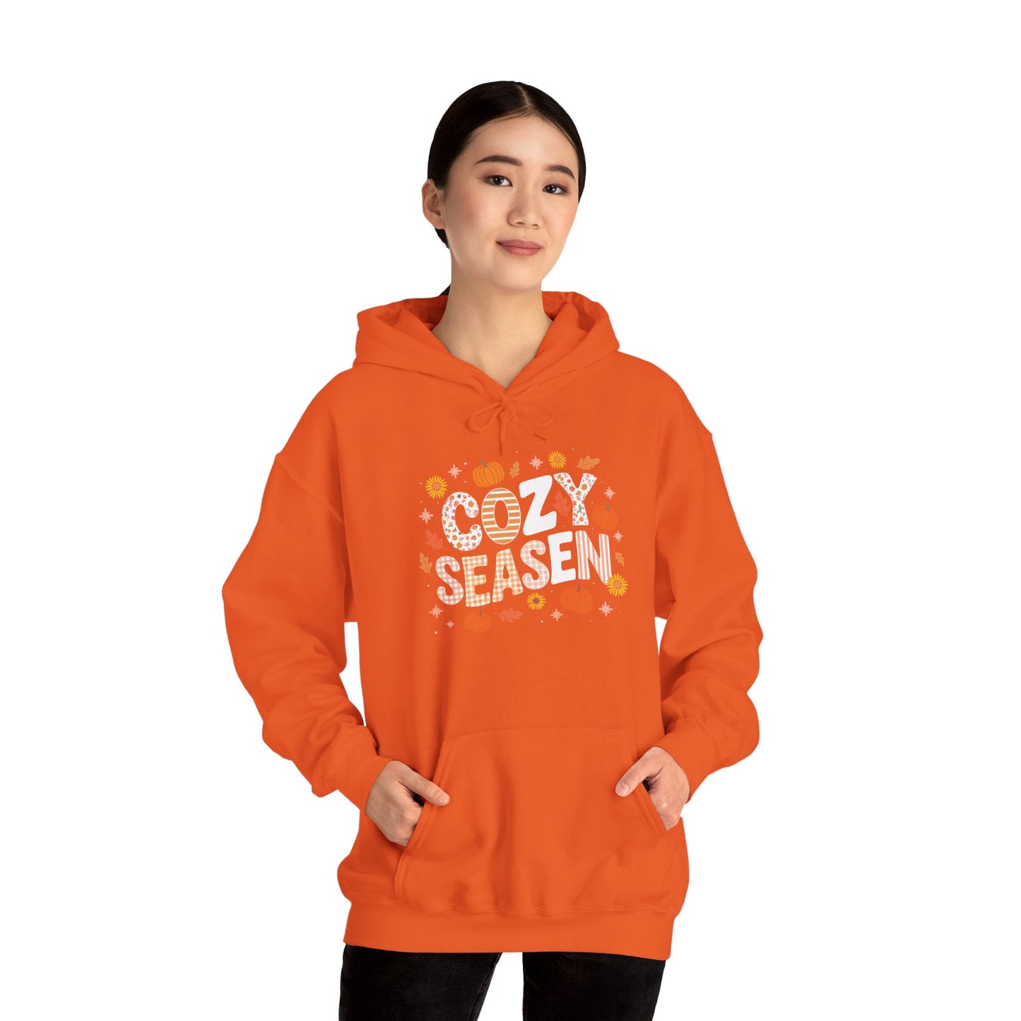 Cozy Season Autumn Fall Vibes Halloween Thanksgiving Pumpkin Hoodie