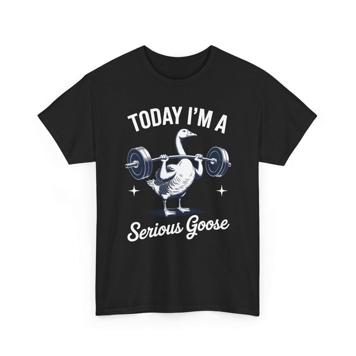 Funny Today I'm A Serious Goose Lifting Weights Gym Fitness T-Shirt