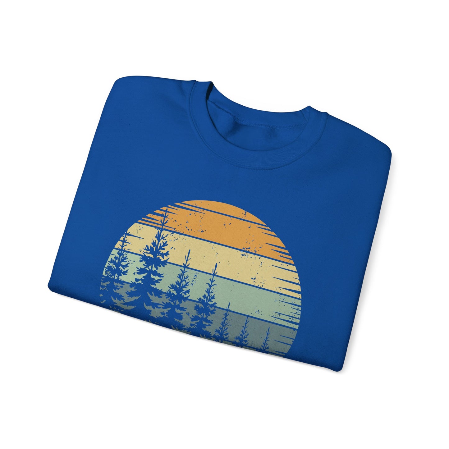 Retro Forest Trees Outdoors Nature Vintage Graphic Sweatshirt