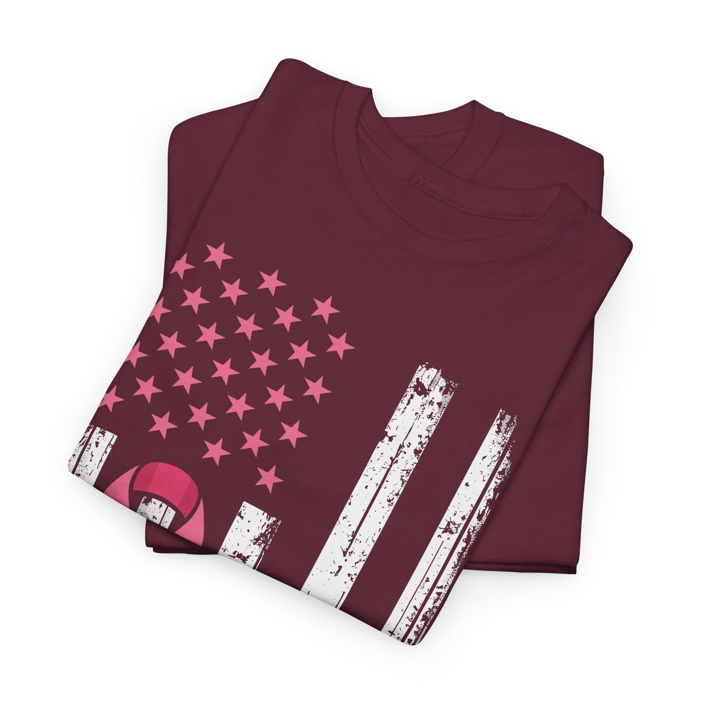 No One Fights Breast Cancer Alone American Flag Pink Ribbon T-Shirt
