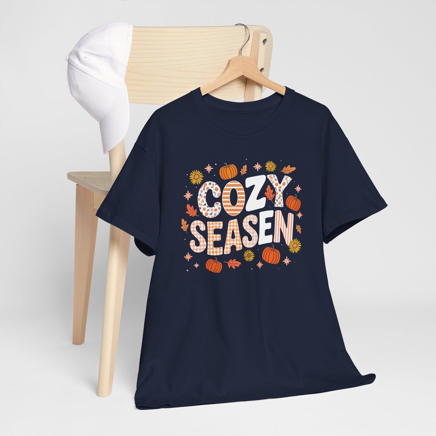 Cozy Season Autumn Fall Vibes Halloween Thanksgiving Pumpkin T-Shirt