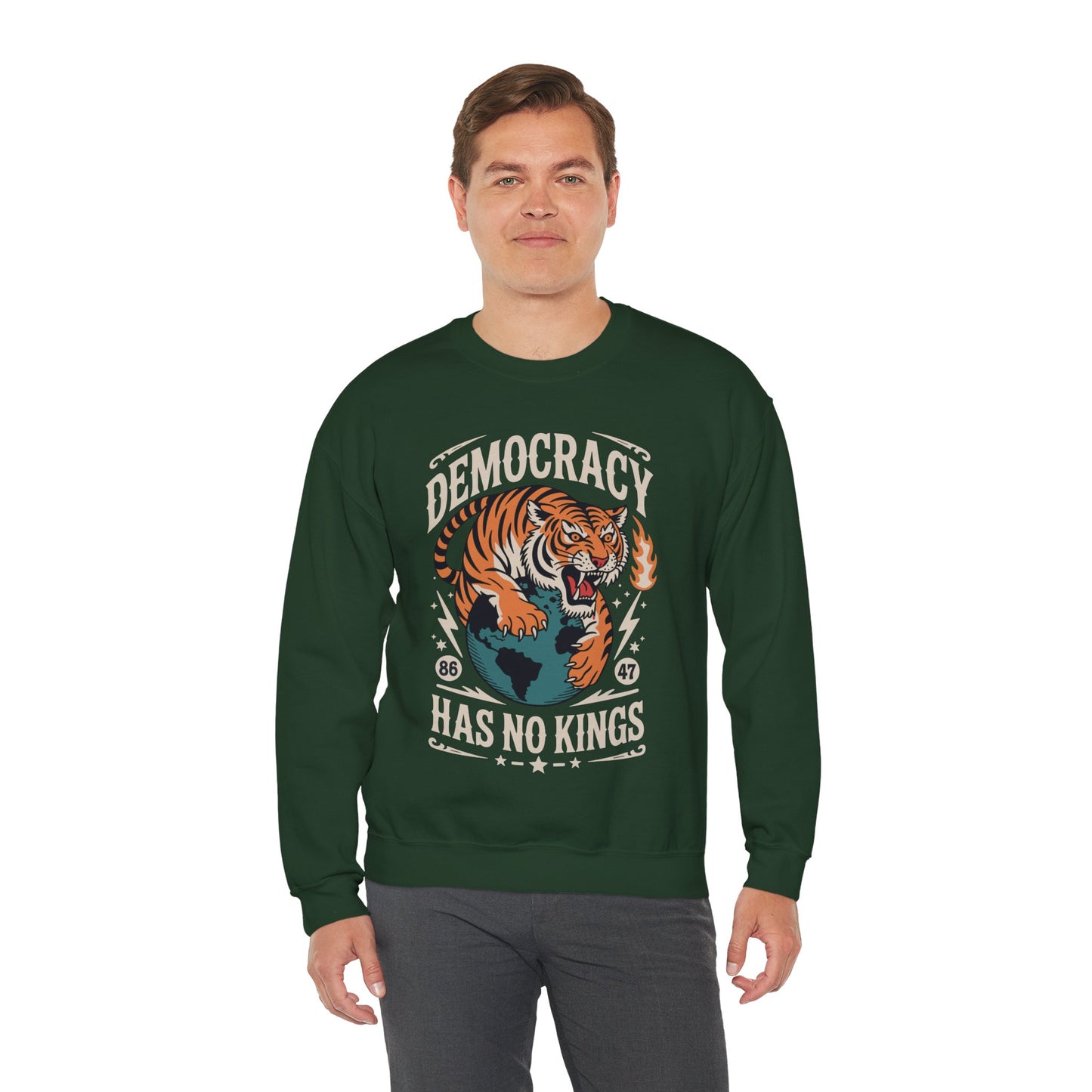 Democracy Has No King 8647 Anti Trump America Social Justice Sweatshirt