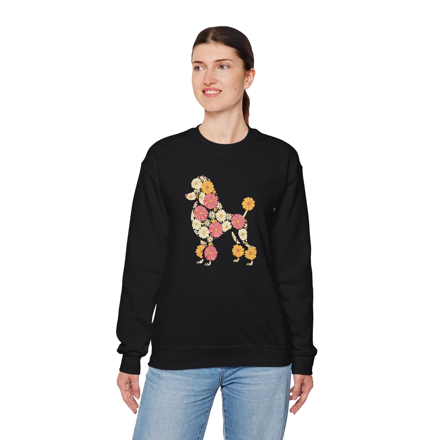 Funny Floral Flower Poodle Mom Grandma Womens Mothers Day Sweatshirt