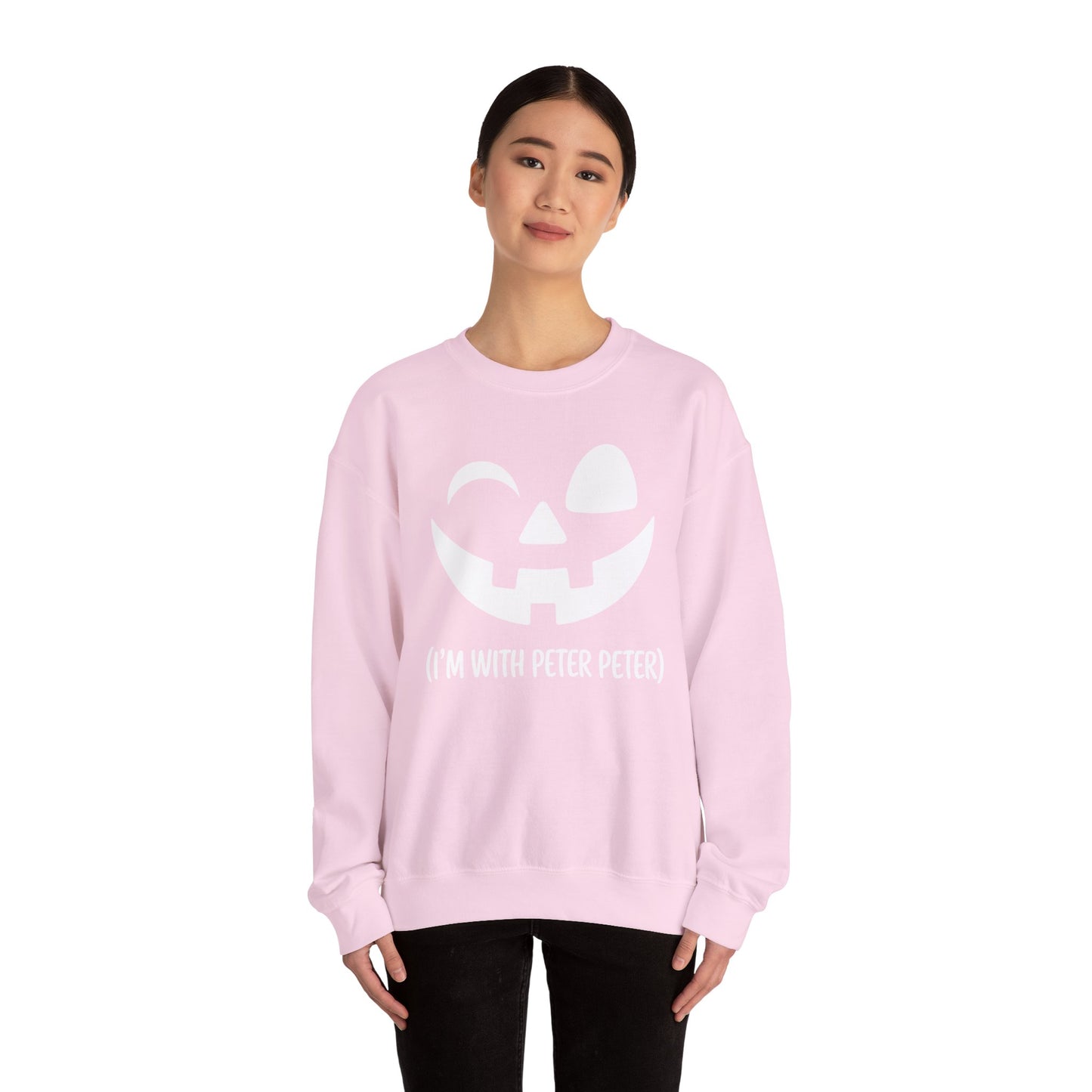 Im With Peter Couple Halloween Adult Eater Pumpkin Sweatshirt