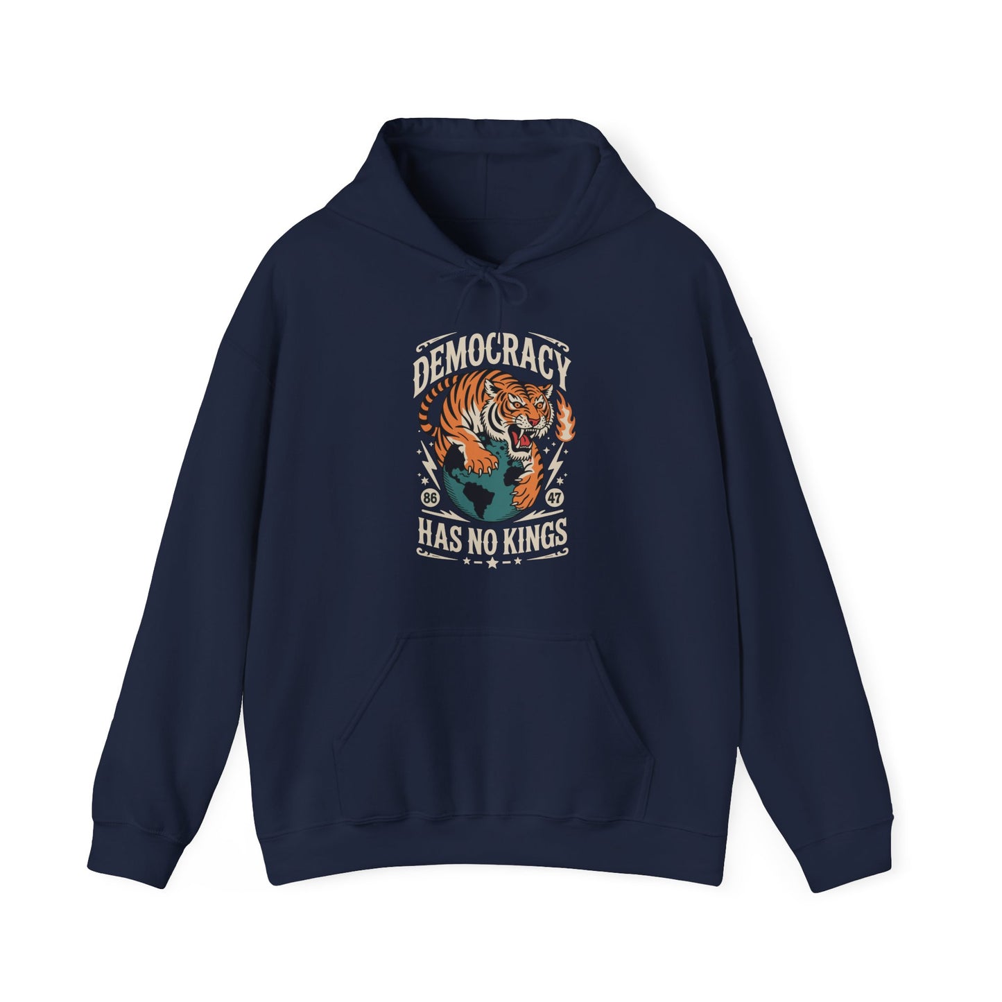 Democracy Has No King 8647 Anti Trump America Social Justice Hoodie