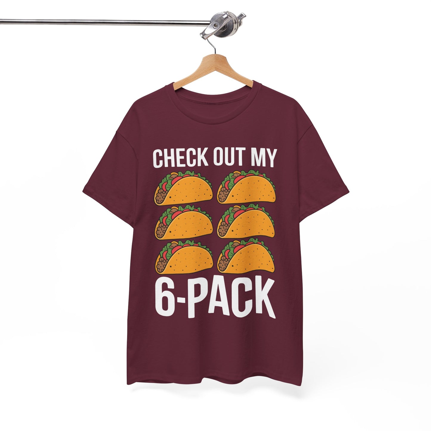 Funny 6 Pack Fitness Taco Mexican Gym Top for Taco Lovers T-Shirt