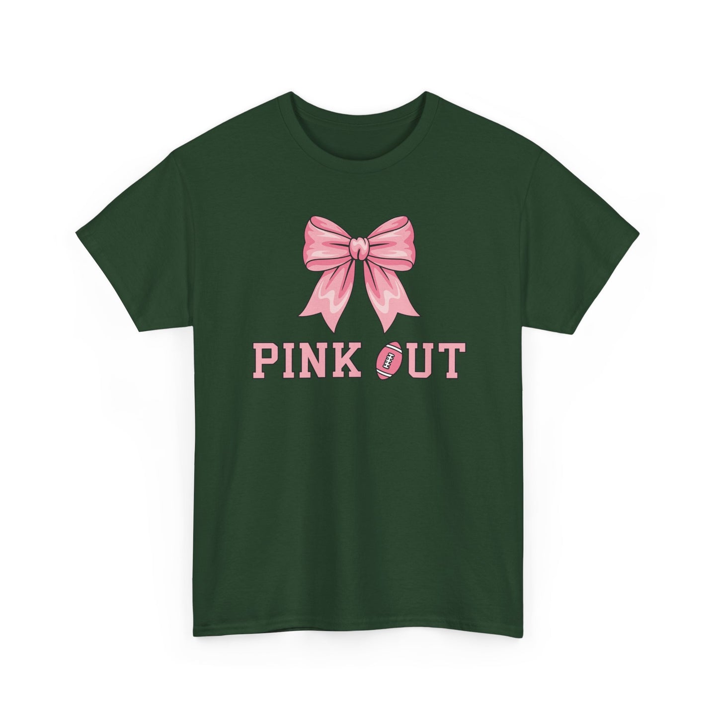Pink Out Football Bow Preppy Breast Cancer Awareness Women T-Shirt