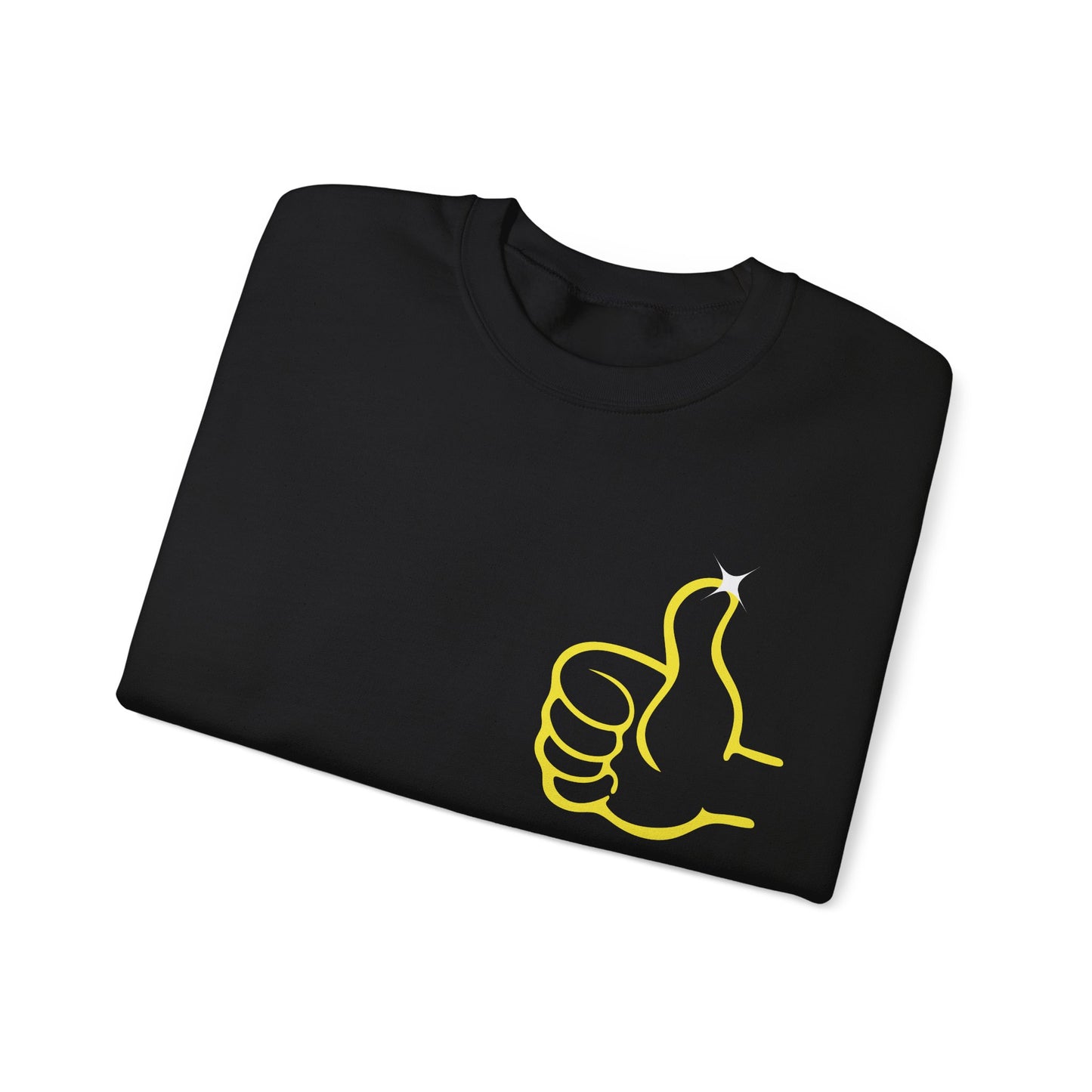 Funny Thumbs Up Emoji Graphic Positive Vibes Sweatshirt