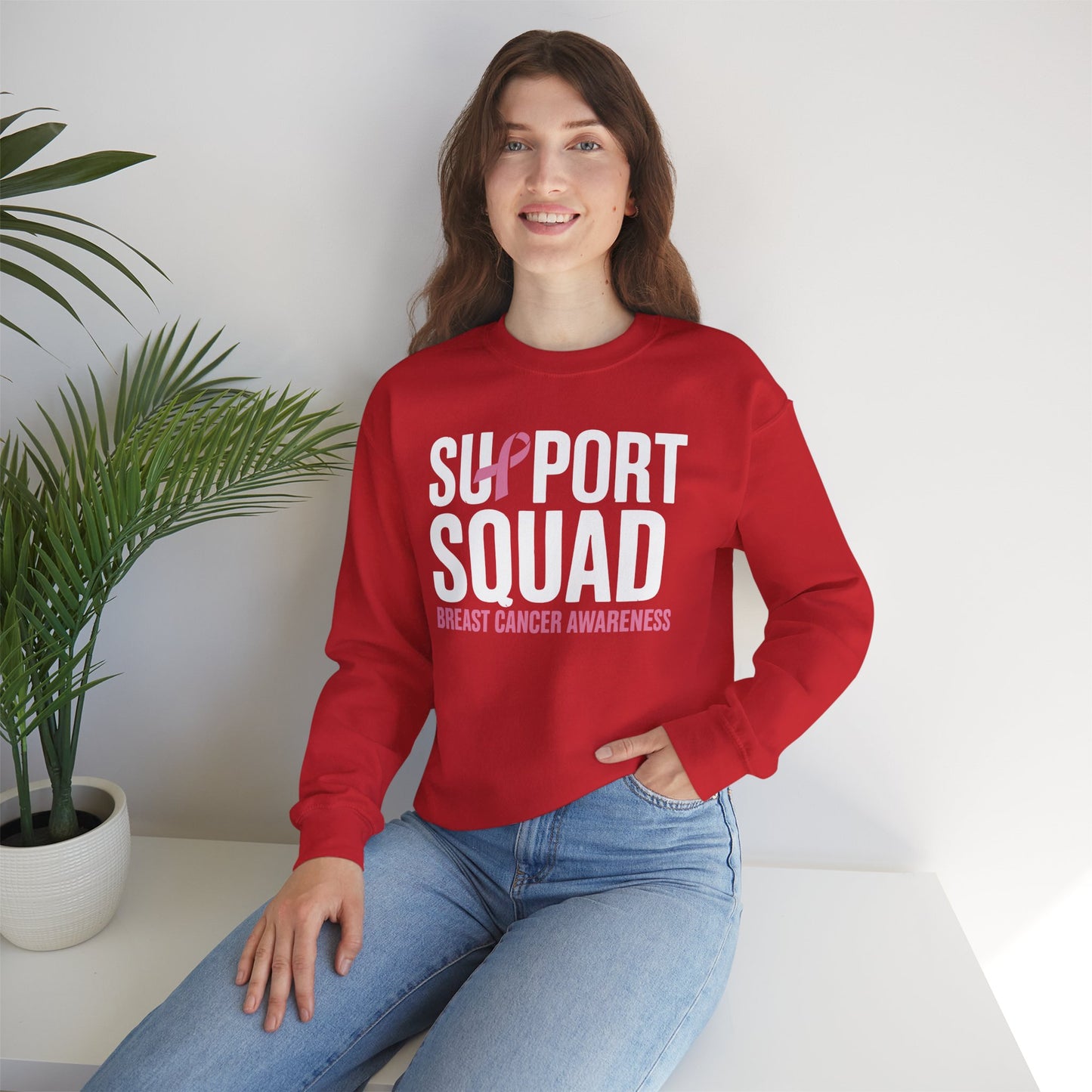 Breast Cancer Shirts Support Squad Breast Cancer Awareness Sweatshirt
