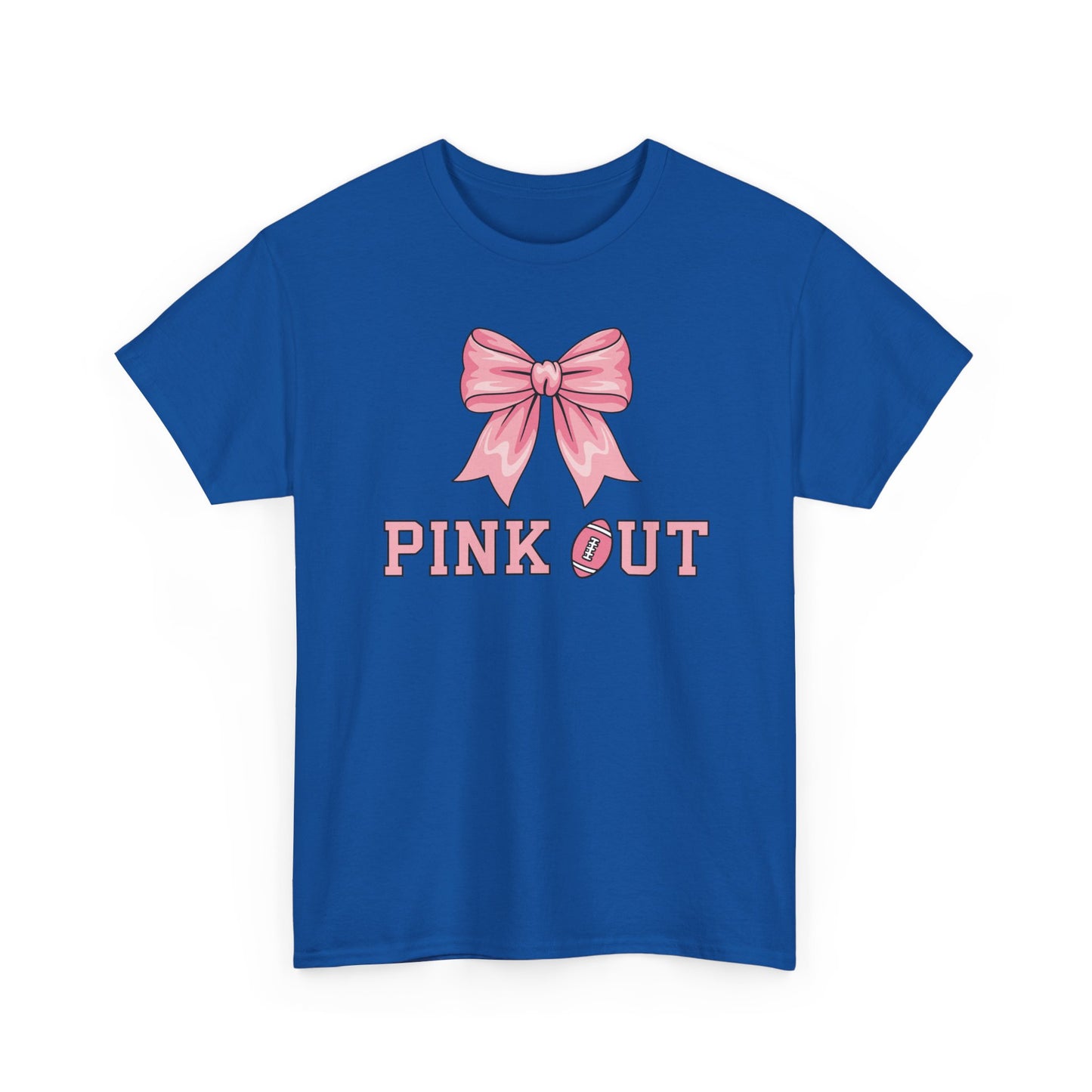 Pink Out Football Bow Preppy Breast Cancer Awareness Women T-Shirt