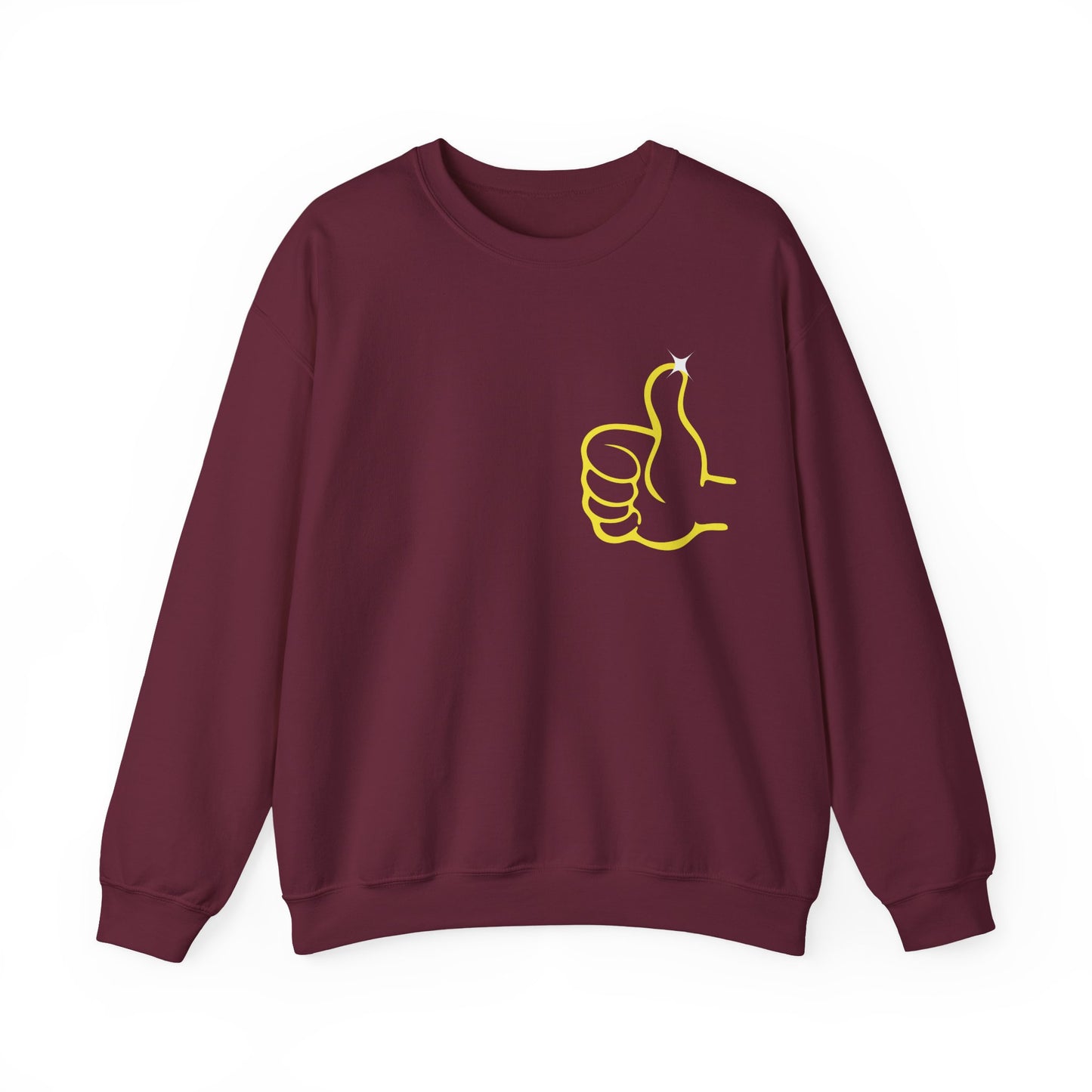 Funny Thumbs Up Emoji Graphic Positive Vibes Sweatshirt
