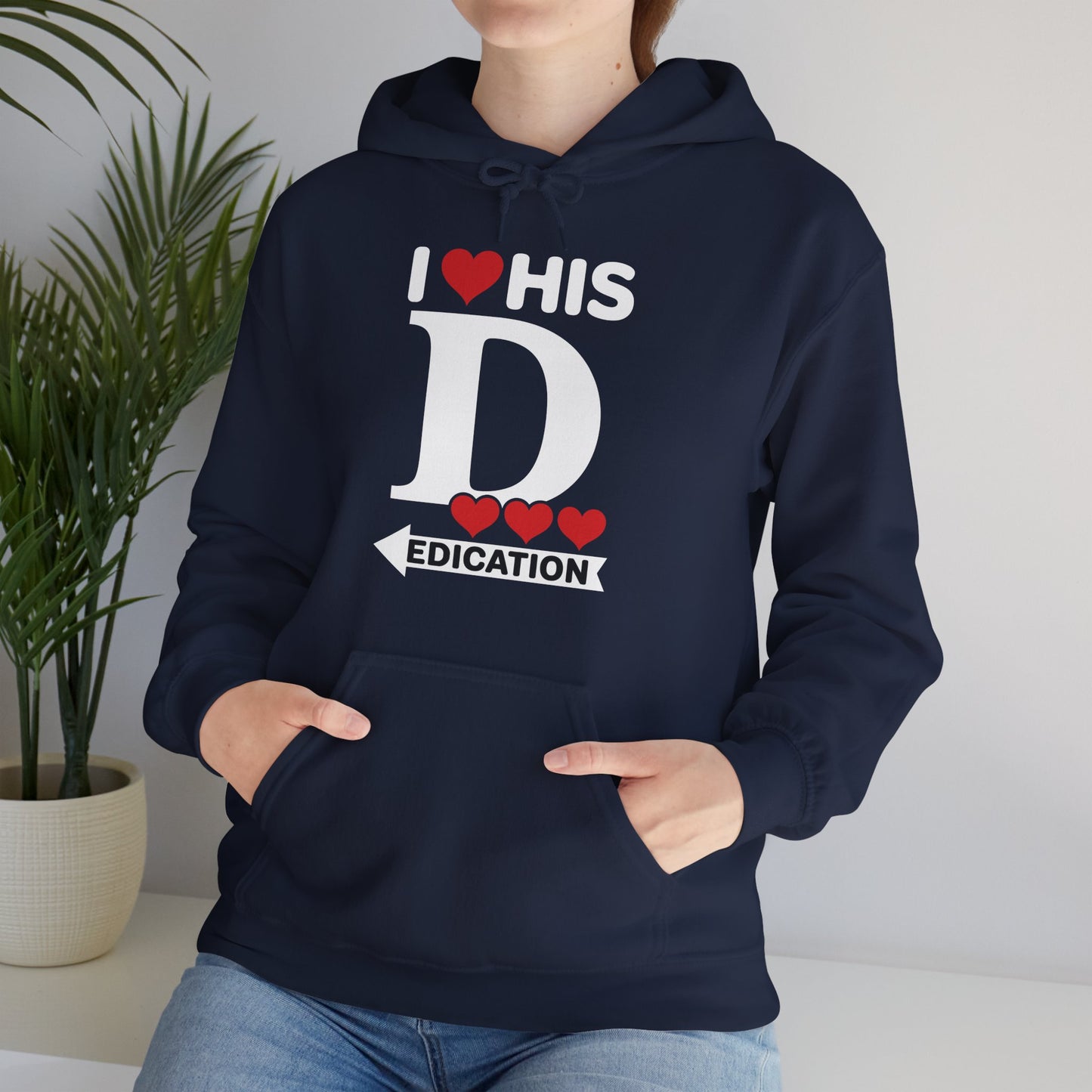 Funny Valentine's Day Couple Matching I Love His Dedication Hoodie