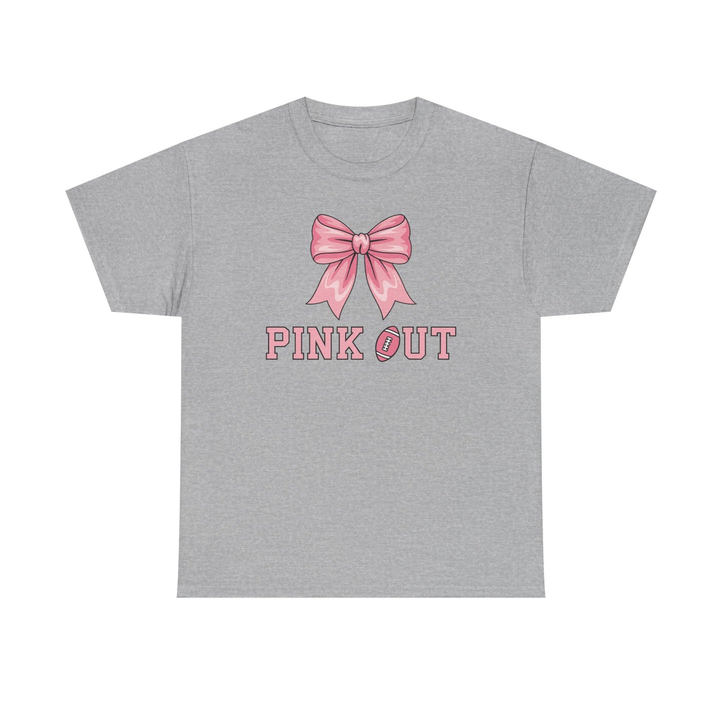 Pink Out Football Bow Preppy Breast Cancer Awareness Women T-Shirt