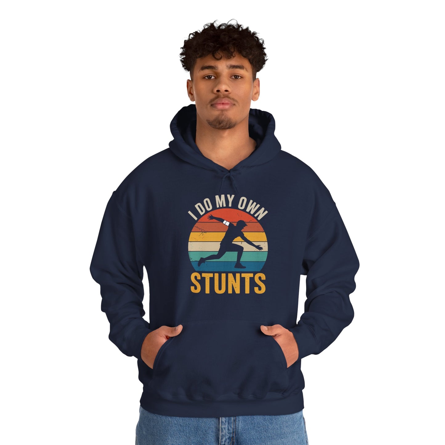 Funny I Do All My Own Stunts Broken Bones Hoodie
