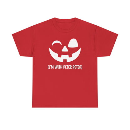 Im With Peter Couple Halloween Adult Eater Pumpkin T-Shirt