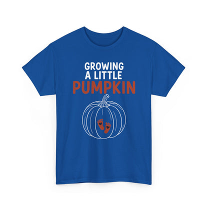 Growing A Little Pumpkin Fall Thanksgiving Baby Bump Wife T-Shirt