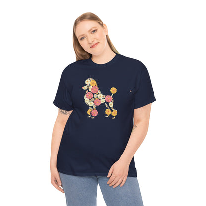Funny Floral Flower Poodle Mom Grandma Womens Mothers Day T-Shirt