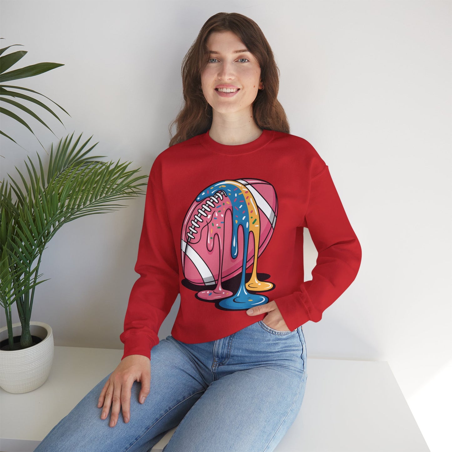 Football Drip For Lineman WR QB RB Ice Cream Sprinkles Sweatshirt