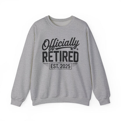 Funny Retirement 2025 Officially Retired Vintage Humor Sweatshirt
