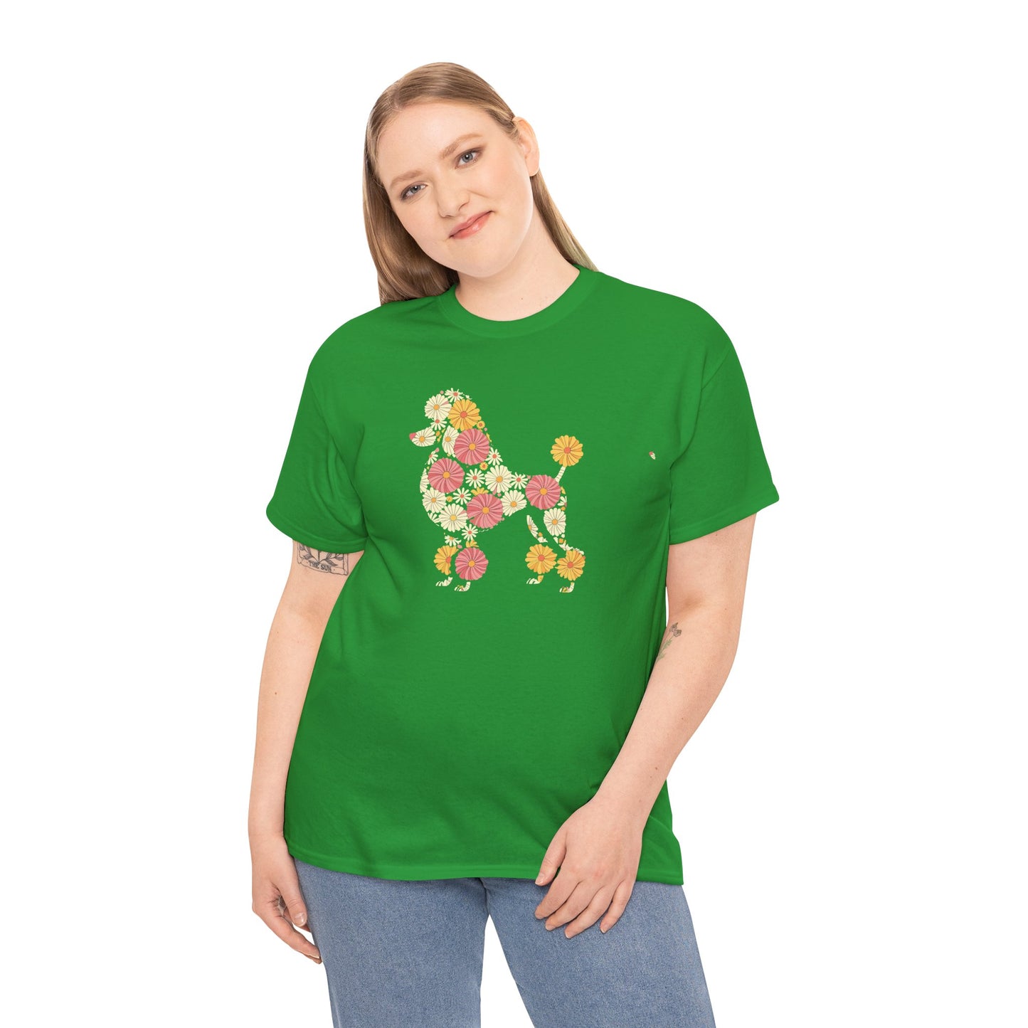 Funny Floral Flower Poodle Mom Grandma Womens Mothers Day T-Shirt